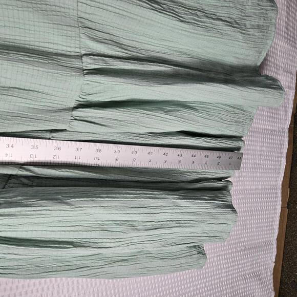 Altar'd State Maxi Dress Women's Size L Sleeveless Open Back Blue/green Tiered - Picture 7 of 8